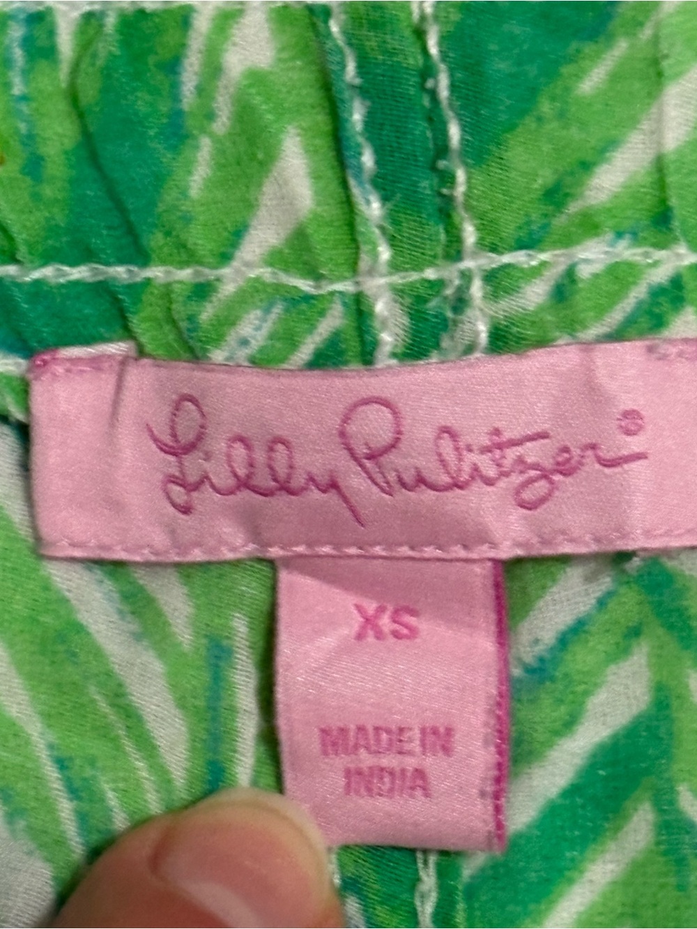 Lilly Pulitzer Palazzo Pant in Toucan Green Elephants Cotton Lightweight XS - Picture 7 of 9